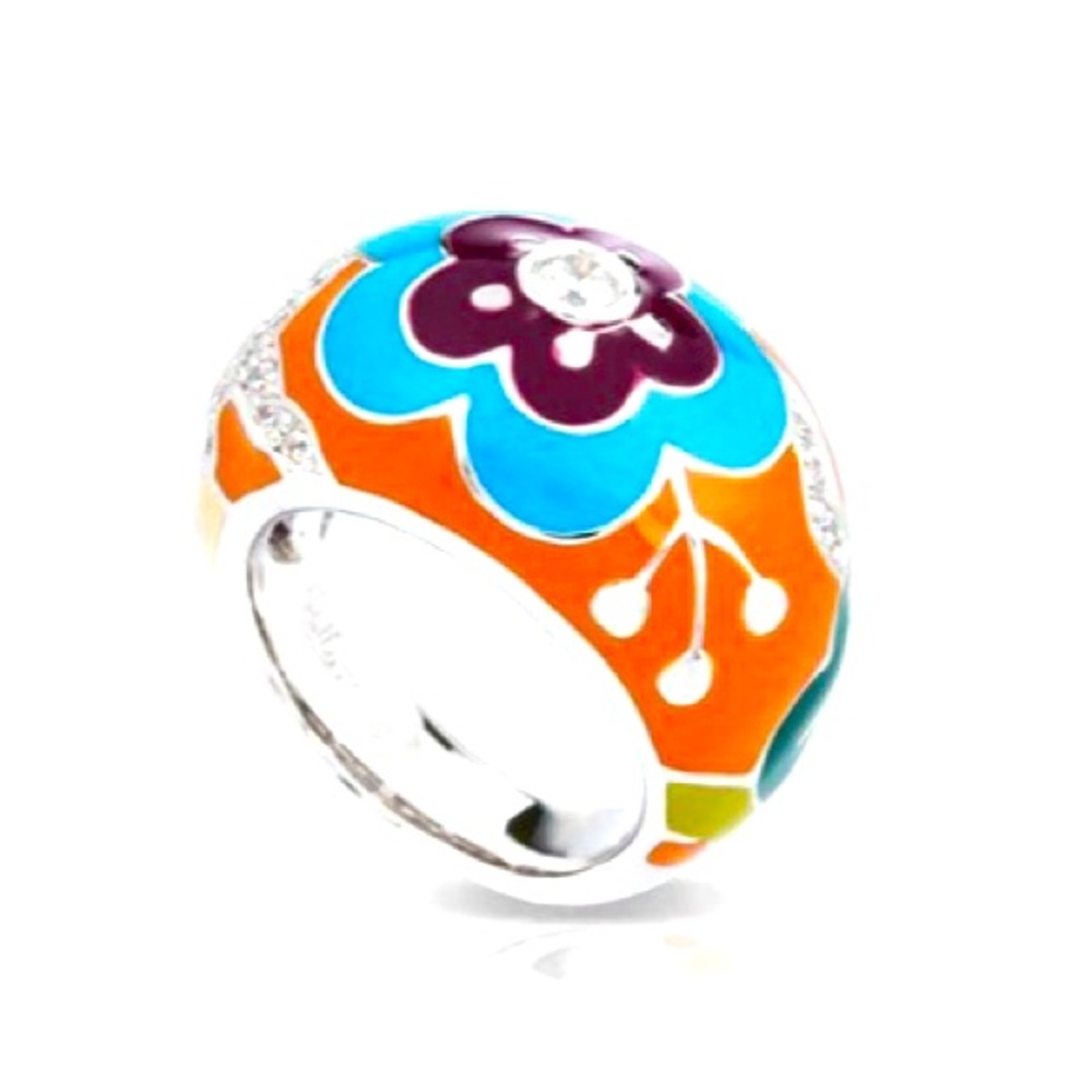 Belle Etoile sterling Silver and Enamel Ring NWOT